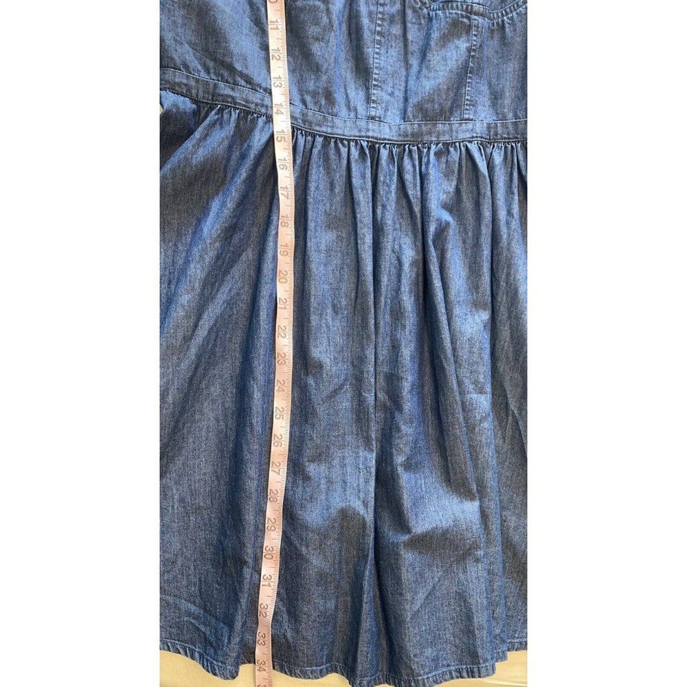 Lauren Conrad Chambray Bustier Dress Size 14 NWT - Picture 8 of 11